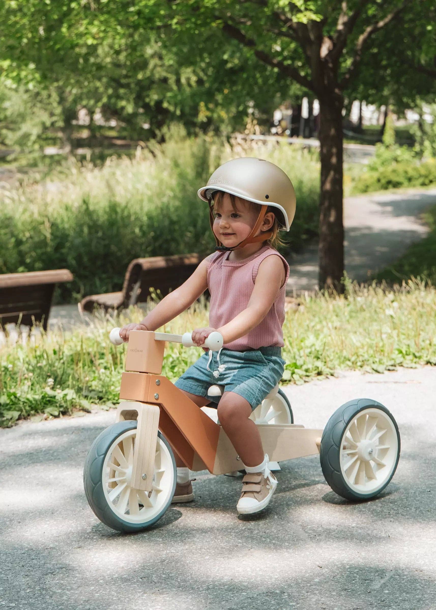 Coco Village - Wholesale Bike/Scooter - Kids - Wooden Balance Bike 3-in-1 - Grapefruit8