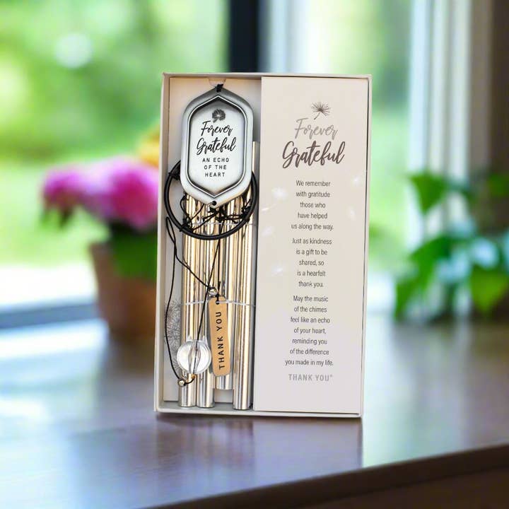 Forever Grateful Thoughtful Thank You Gift Windchime  - 8071 for wholesale by The Grandparent Gift Co. Inc.