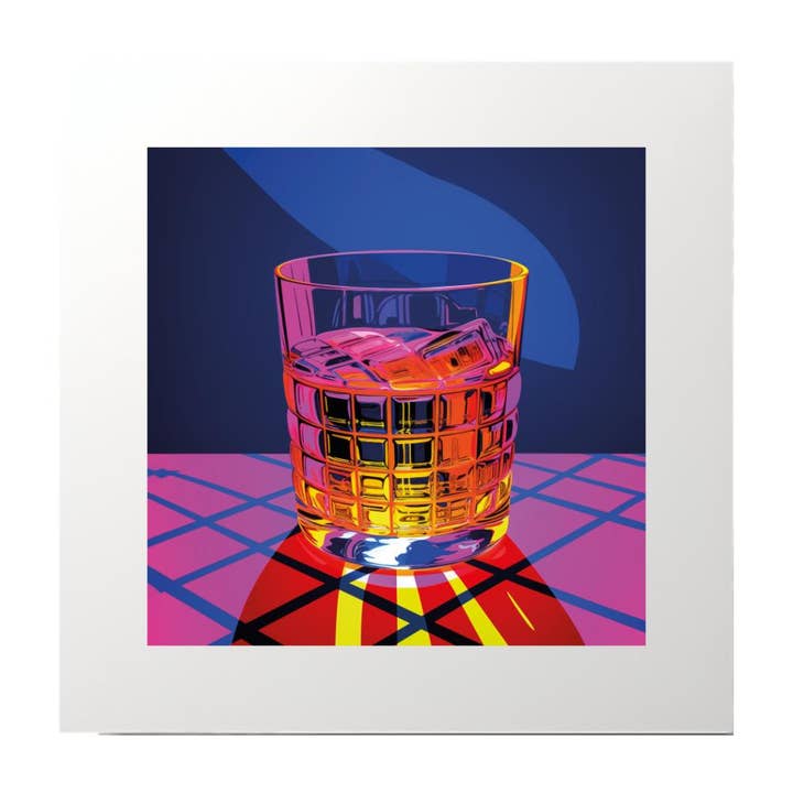 Pop Art Small Glass Art Print for wholesale by Artificial Ink