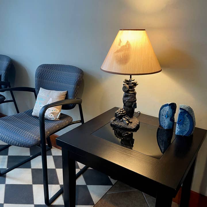 Zeckos - Venta al por mayor Lámparas decorativas/de escritorio - Lámpara de mesa Golf Lovers Tee Time con pantalla decorativa5