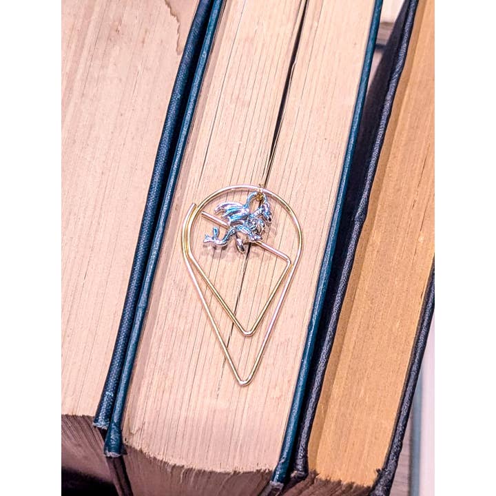 Bookish Trinkets - Wholesale Bookmark - Fantasy Flying Dragon Teardrop Metal Bookmark4