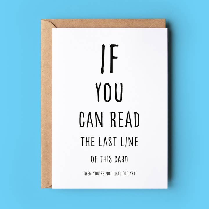 If You Can Read the Last Line for wholesale by Wonky Cards