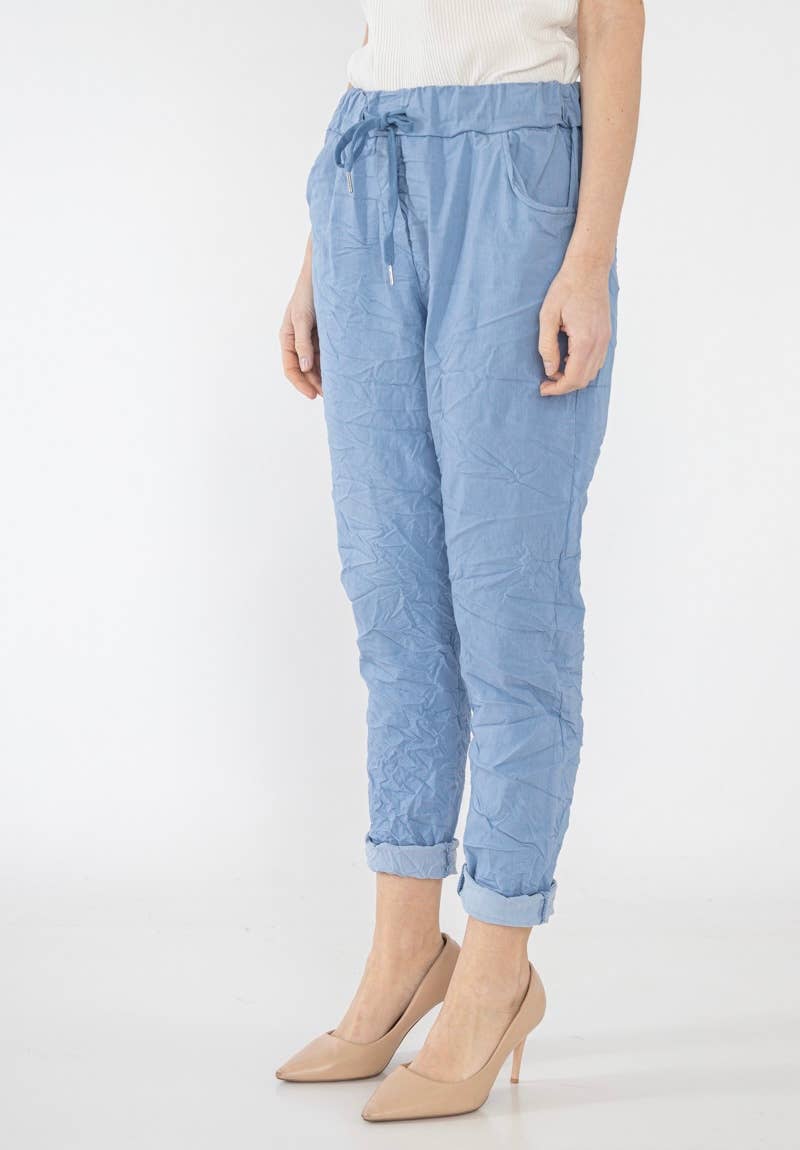 LINEN & COTTON HOUSE – wholesale Pants – Women's – 77312 WRINKLED PANTS WITH LARGE POCKETS25