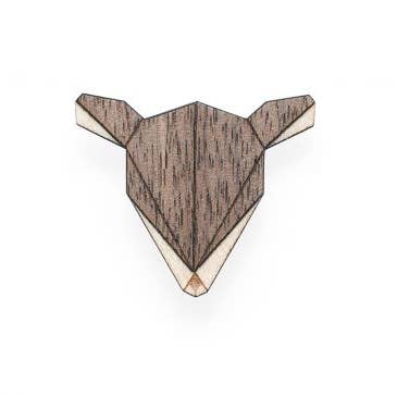 Doe Brooch for wholesale by Bewooden