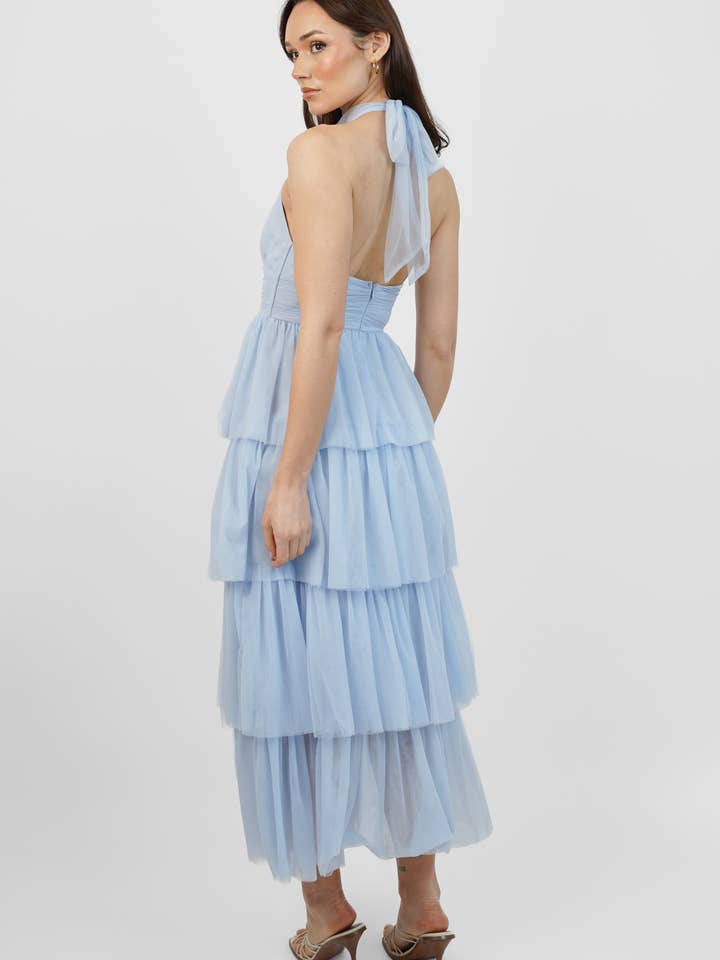 Skirt & Stiletto - Vente Robe – femme - Robe longue à plusieurs niveaux en tulle bleu pour bébé2