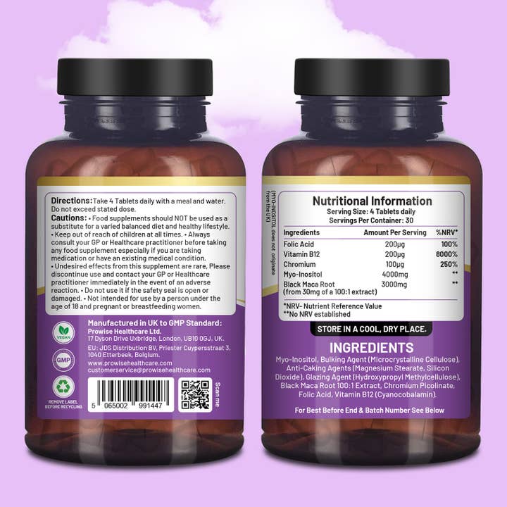 Prowise Healthcare - Wholesale Oral Supplement/Vitamin - Myo-Inositol Complex 120 Vegan Tablets 7000mg1