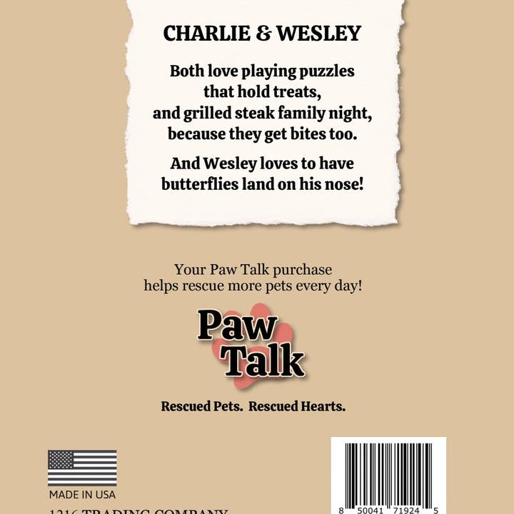 1216 Trading Company - Wholesale Everyday Greeting Card - Paw Talk Greeting Card - Just For Fun - 040243