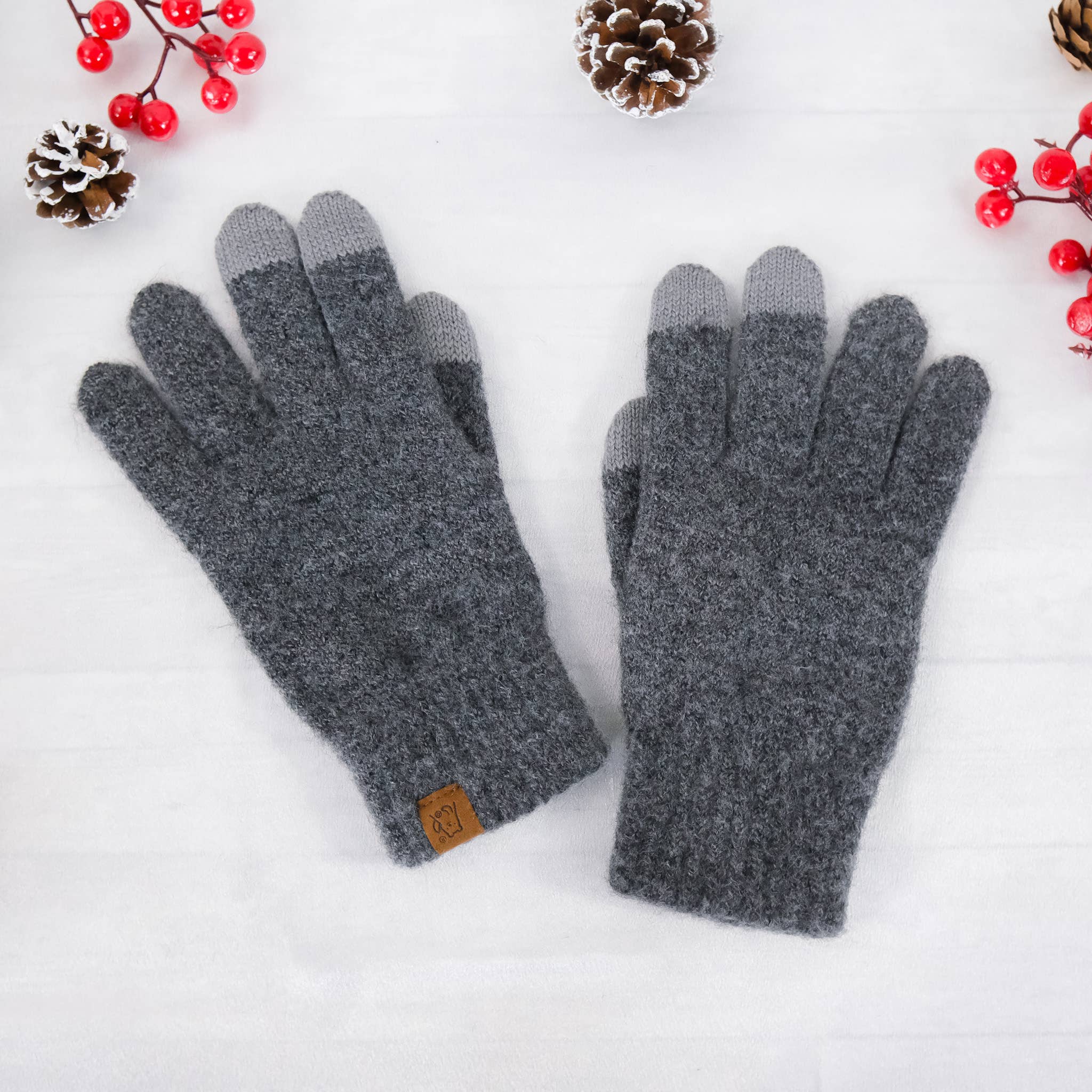 Karma Nepal Crafts - Wholesale Gloves - Unisex - Unisex  Solid Winter Touch Screen  Gloves with Fleece Lining2