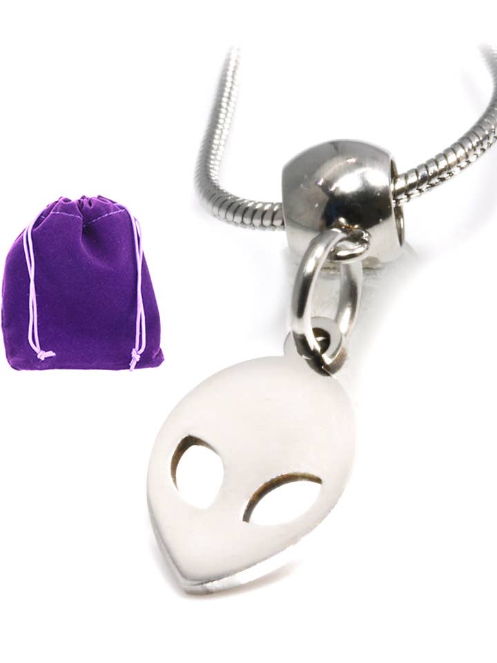 Alien Necklace - This UFO Flying Space Being Alien Pendant for wholesale by Dave The Bunny