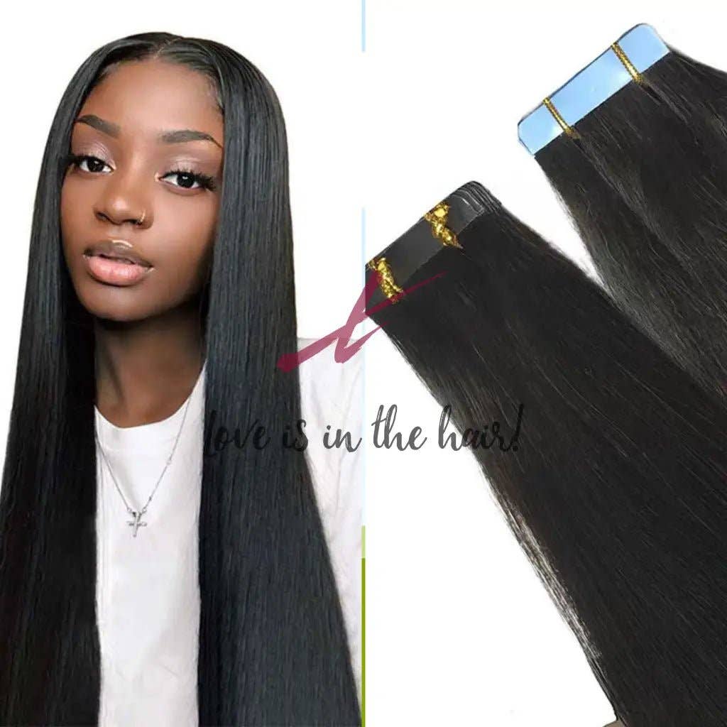 Natural Color B  Silky Straight | Tape In Human Hair Extensions | Brazilian V for wholesale on Faire18