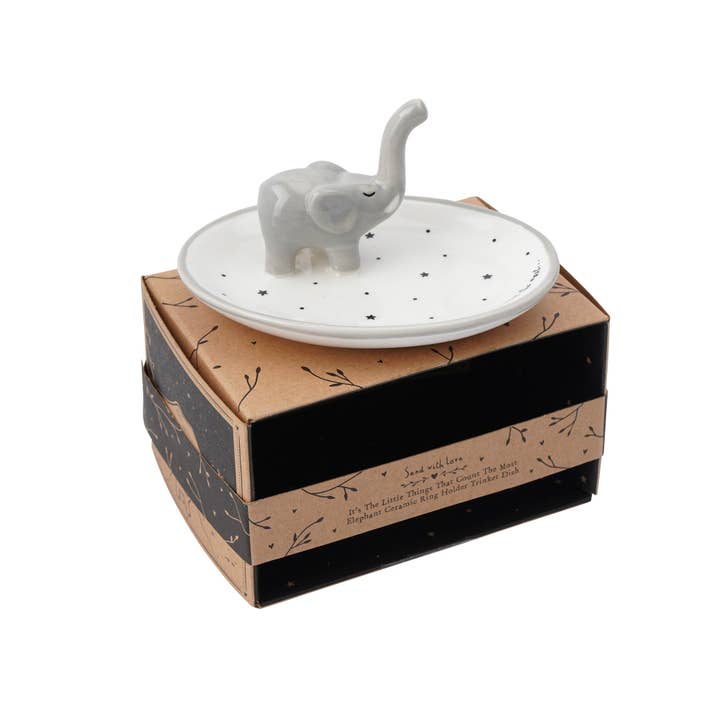 CGB Giftware – wholesale Jewellery dish – Send With Love Elephant Ring Holder Trinket Dish1