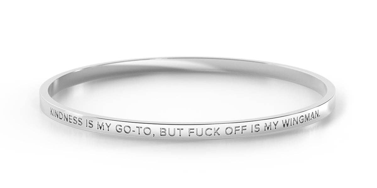 Be. Bangles - Vendita all'ingrosso Bracciale a polsino - La gentilezza è il mio punto di riferimento, ma Fuck Off è il mio braccio2