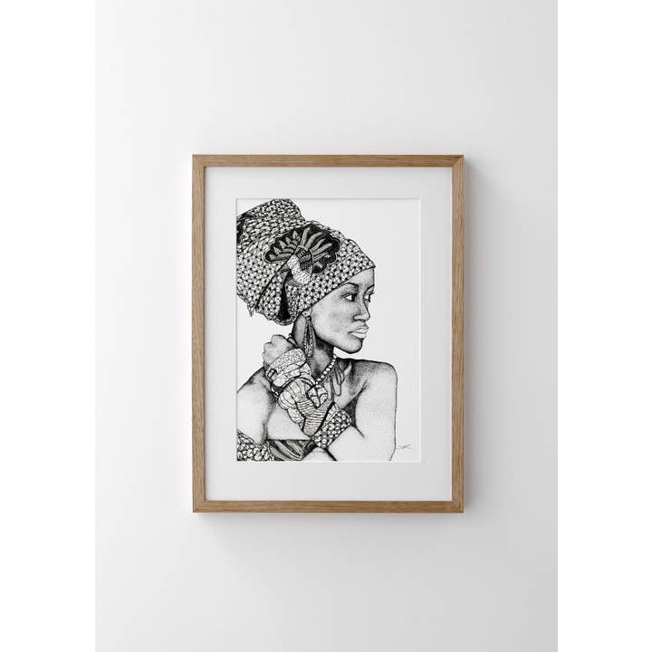 Dots by Donna - Wholesale Art print - African Goddess1