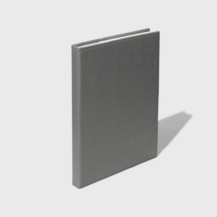 Public Goods - Wholesale Notebook - Plant Leather Notebook Gray LG - Unlined 8.5" x 11"