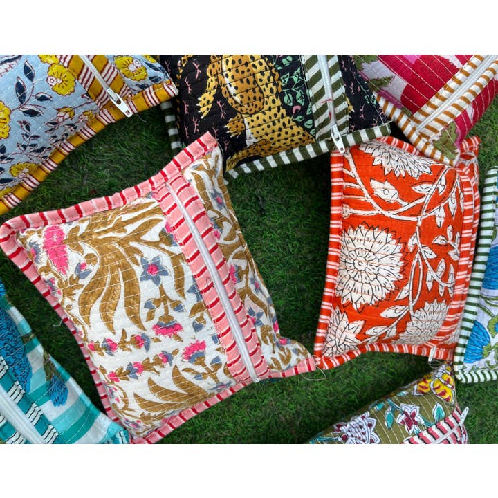 Bhawana Handicrafts - Wholesale Pouch - Women's - 5 Pieces clutch wallet keychain bag , quilted zipper pouch3