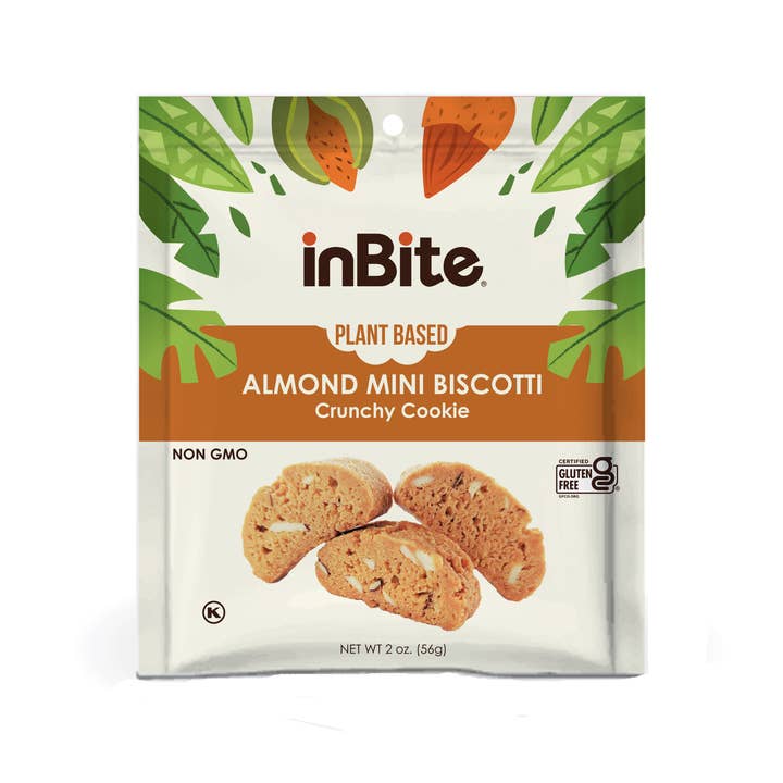 Inbite – wholesale Biscuit – Gluten Free Italian Biscotti Bites Almond (2oz)