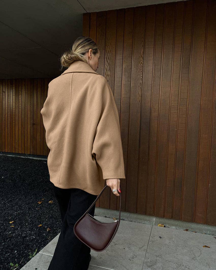 Marayn – wholesale Cardigan – Women’s – Autumn Chic Brown Wool Batwing Cardigan25