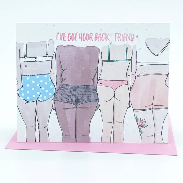 GOT YOUR BACK zero-waste plantable card for wholesale by Jill+Jack Paper