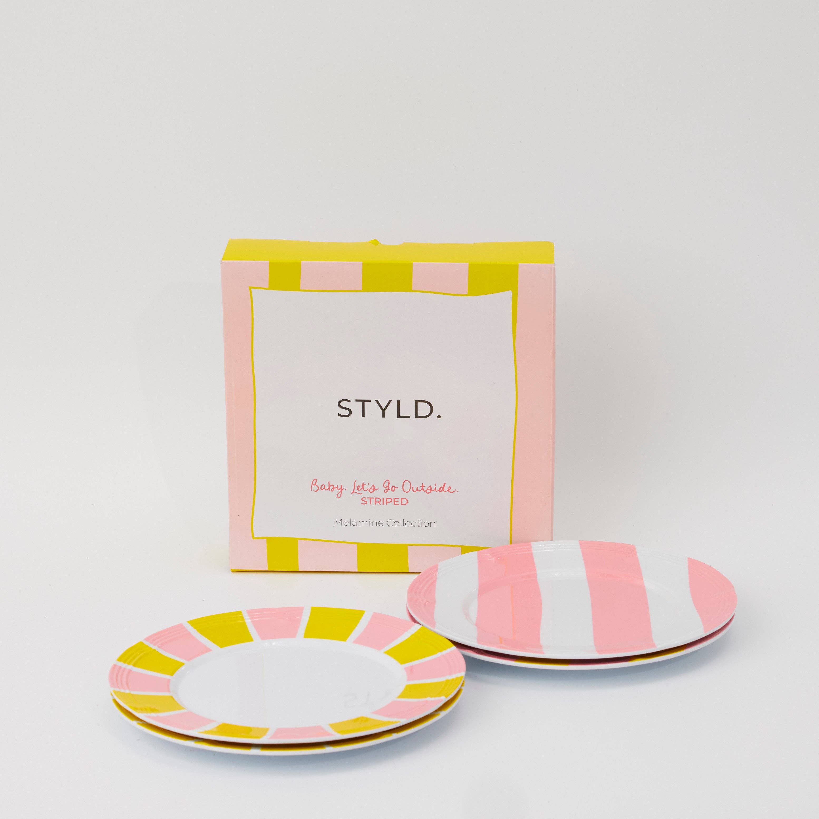 STYLD. - Wholesale Tableware set - Baby, Let's Go Outside Melamine Plate Set | Striped4