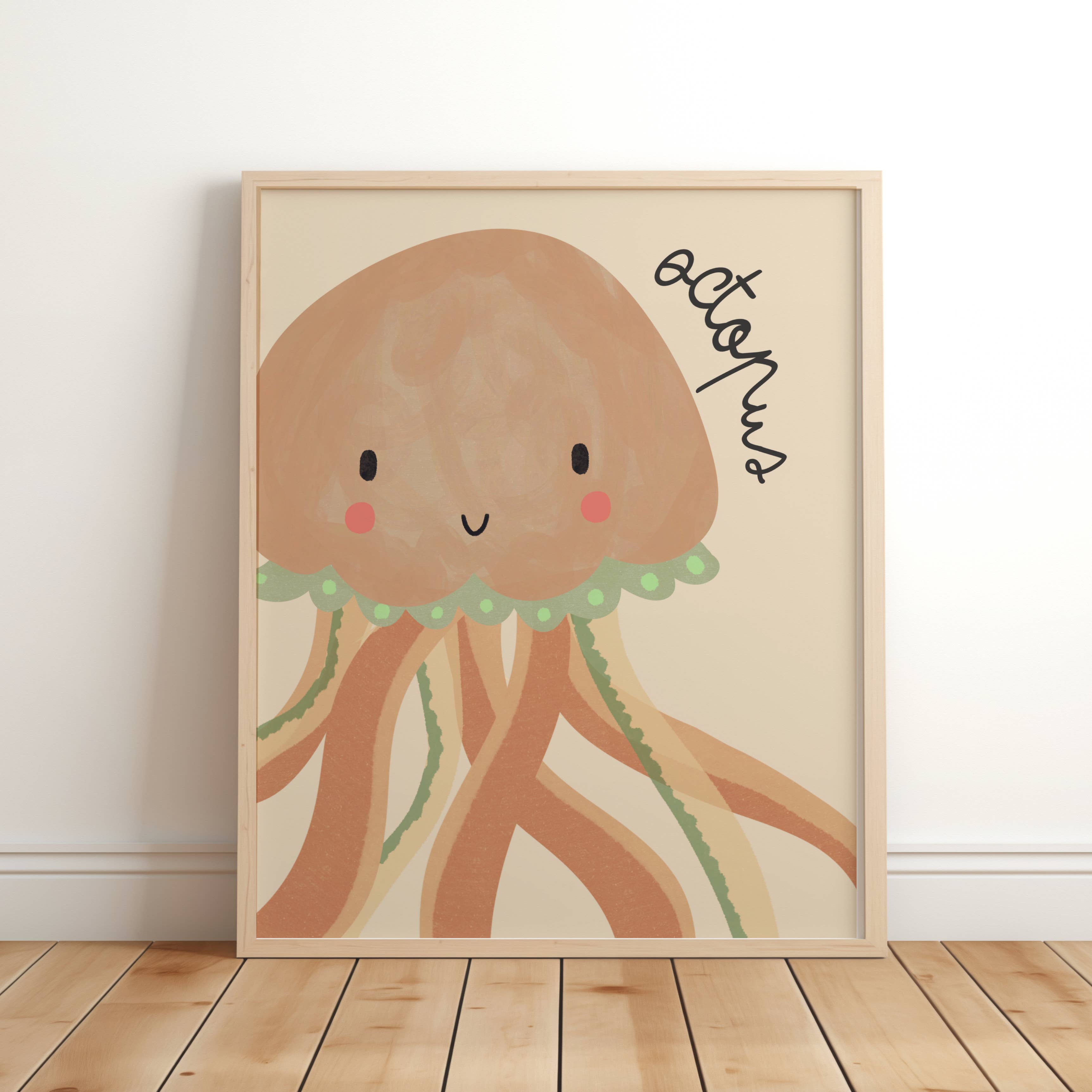 Lara and Kin – wholesale Art print – Kids & baby – Octopus Print, Octopus Wall Art, Sea Creatures, Nursery0