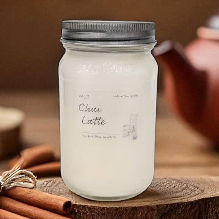 Vela de soja Chai Latte por atacado de Our Back Porch Candle Co