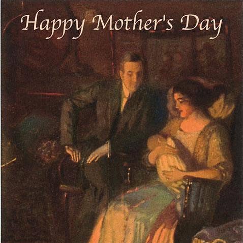 Art Print MY-22 Happy Mothers Day, Victorian Family Scene for wholesale by Found Image Press