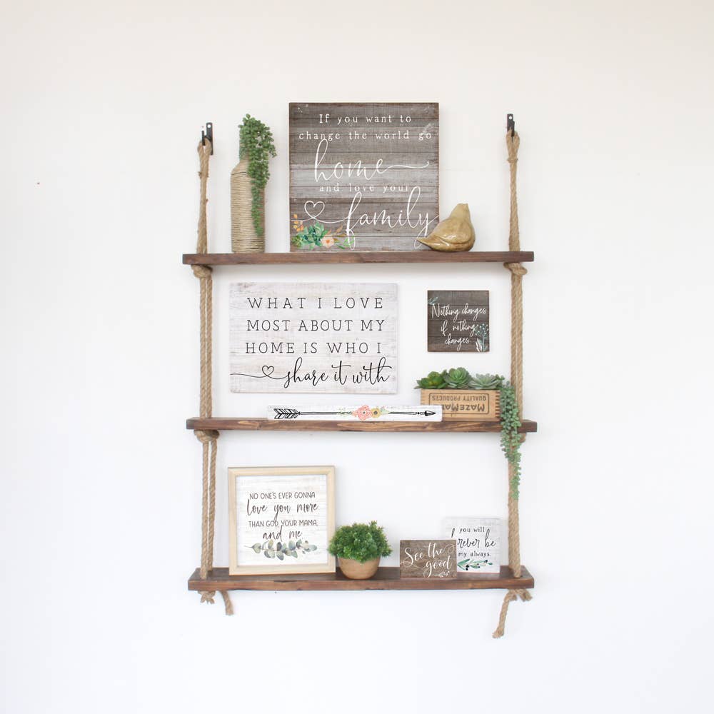 Sincere Surroundings - Wholesale Wall Mounted Shelf - Lifestyle Collection - Rope Shelf1