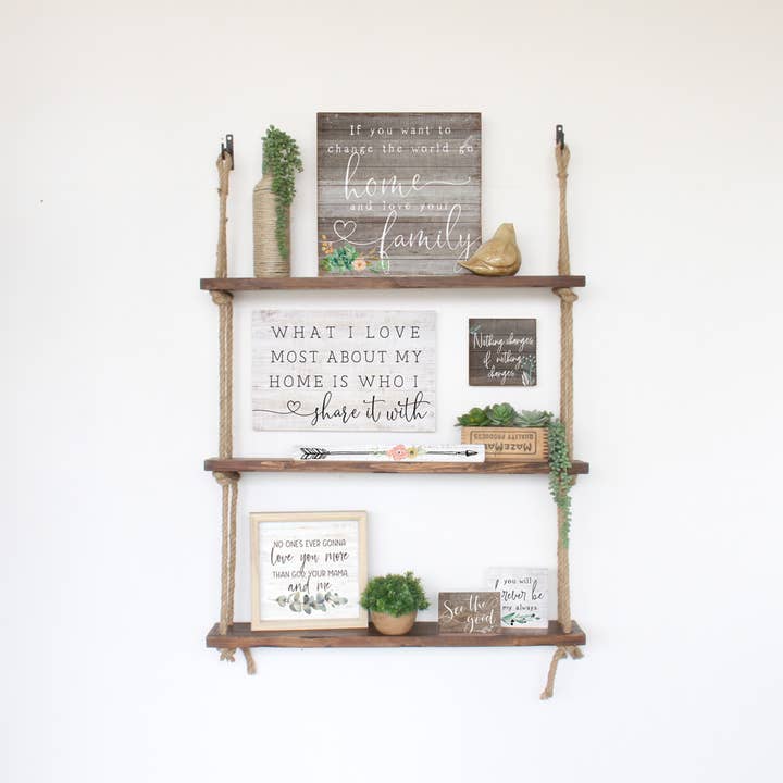 Sincere Surroundings - Wholesale Wall Mounted Shelf - Lifestyle Collection - Rope Shelf1