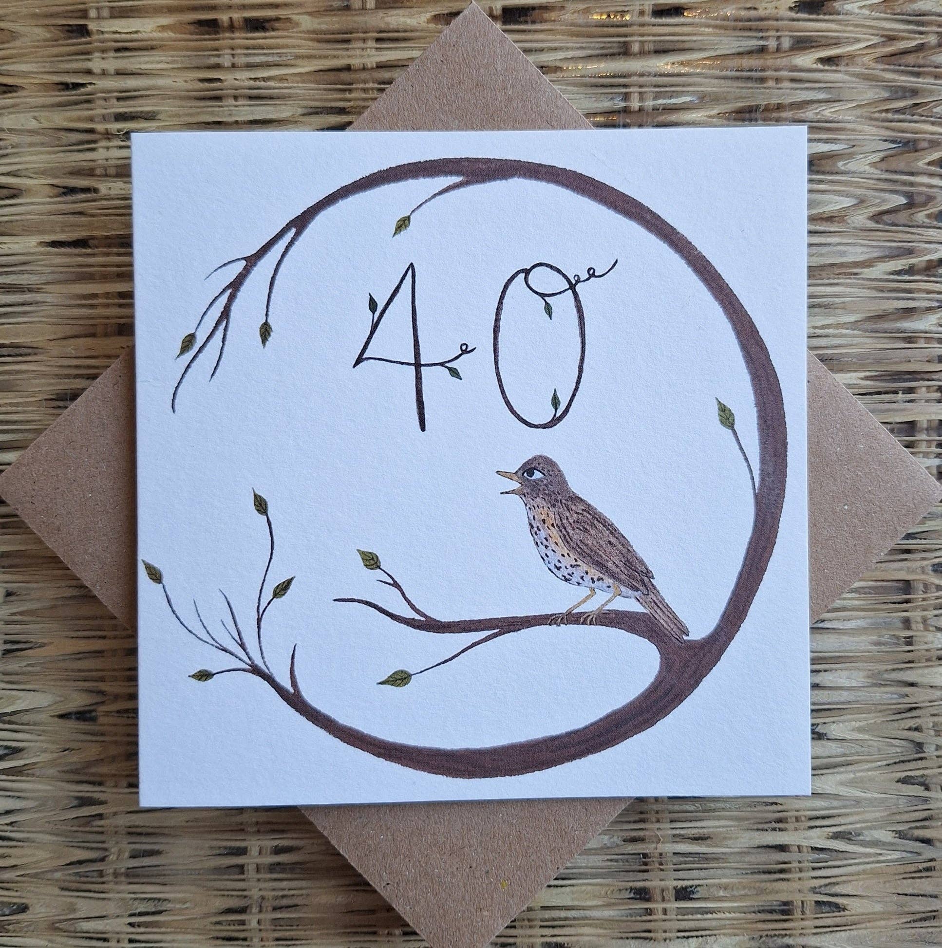 LYDIAMAE – wholesale Birthday card – Age 40 Greetings Card