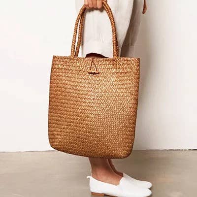 Wholesale Woven Tote Seagrass Basket Bag lanai for your store