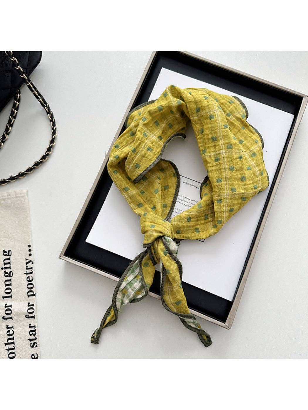 Funkyrel® Atzbranding Limited - Vente Écharpe – femme - Scarvii - Bandeau Écharpe à Motif Losange en Plaid0