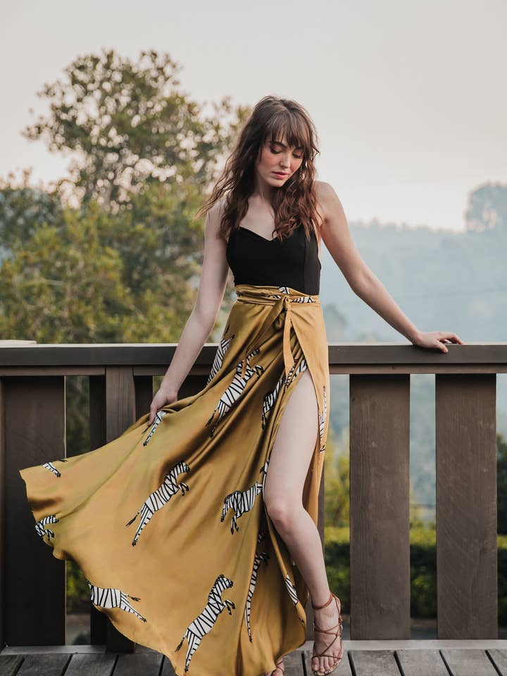 Zebra Wrap Skirt for wholesale by Sukiso