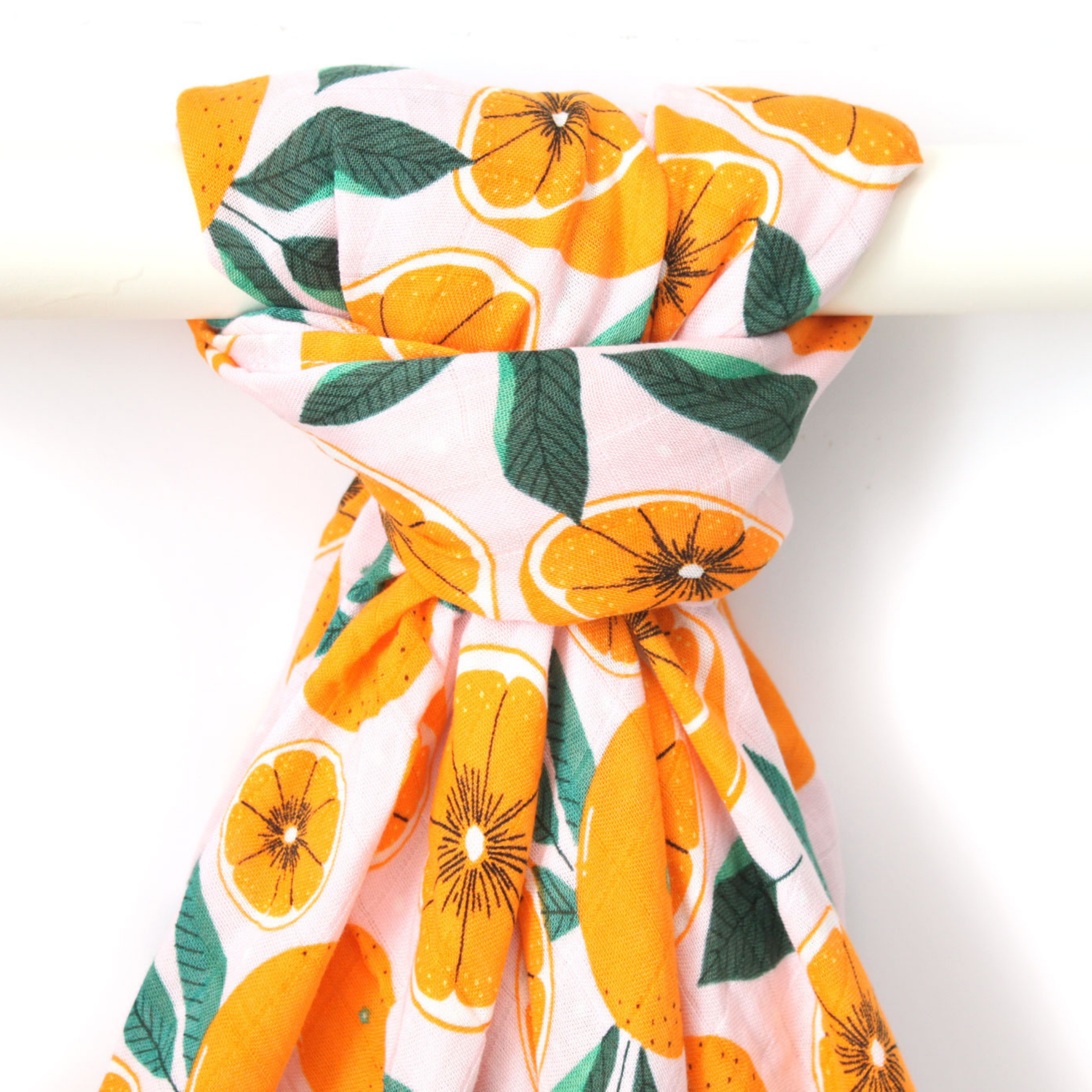 Dolly Lana - Wholesale Swaddle - Baby - Bamboo Muslin Swaddle - Sliced Oranges6