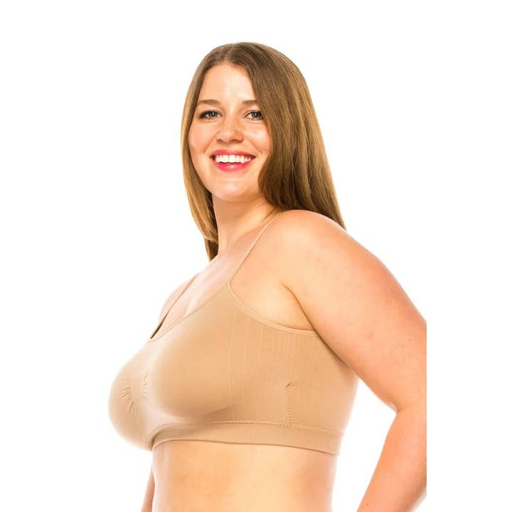 PLUS Microfiber Bra with Removable Straps for wholesale by Paperdoll