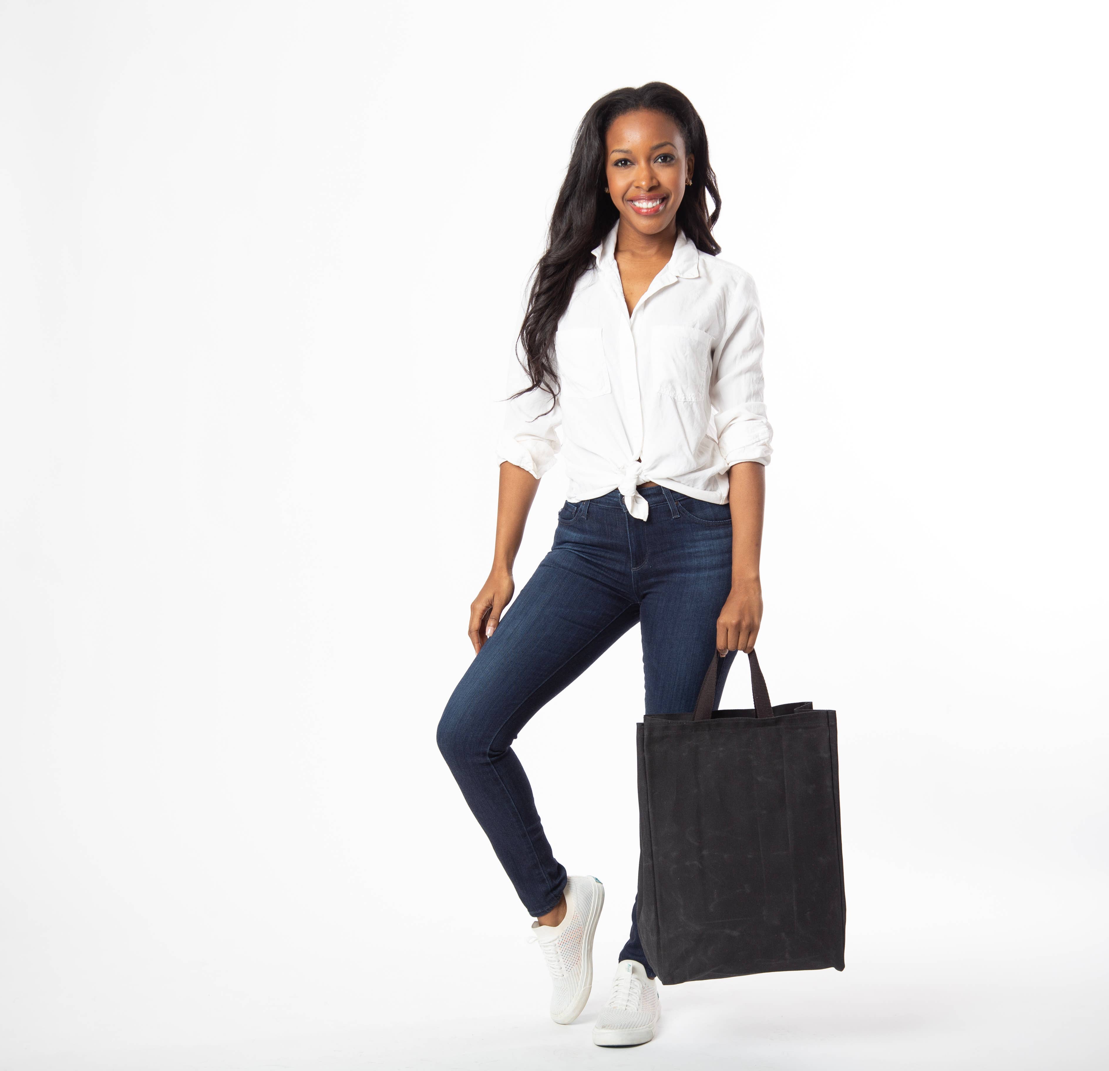 CB STATION - Wholesale Grocery/Shopping Bag - Waxed Canvas Market Tote17