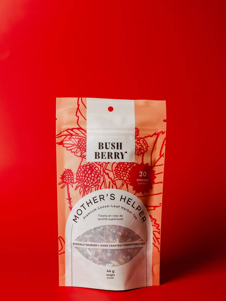 Organic Mothers Helper Tea for Postpartum Wellbeing for wholesale by Bush Berry
