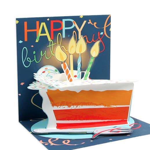 Big Slice Of Cake Pop-Up Card for wholesale by Up With Paper