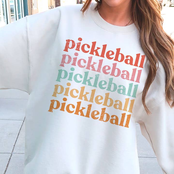 MULTI PICKLEBALL Oversize-Sweatshirt mit Grafik für den Großhandel von BLUME & CO.