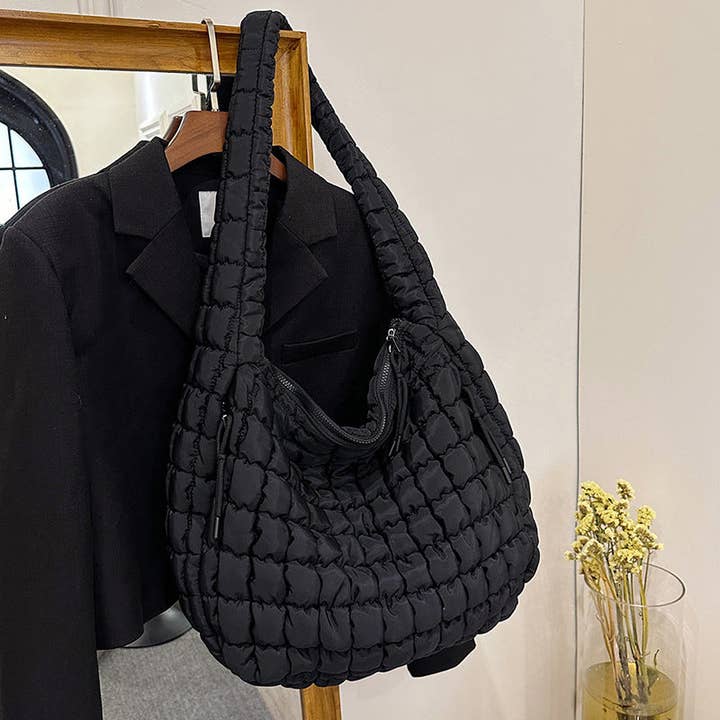Sweetkama - Wholesale Shoulder Bag - Women's - Ladies Lightweight Puffer Zip Closure Handbag SKAB019