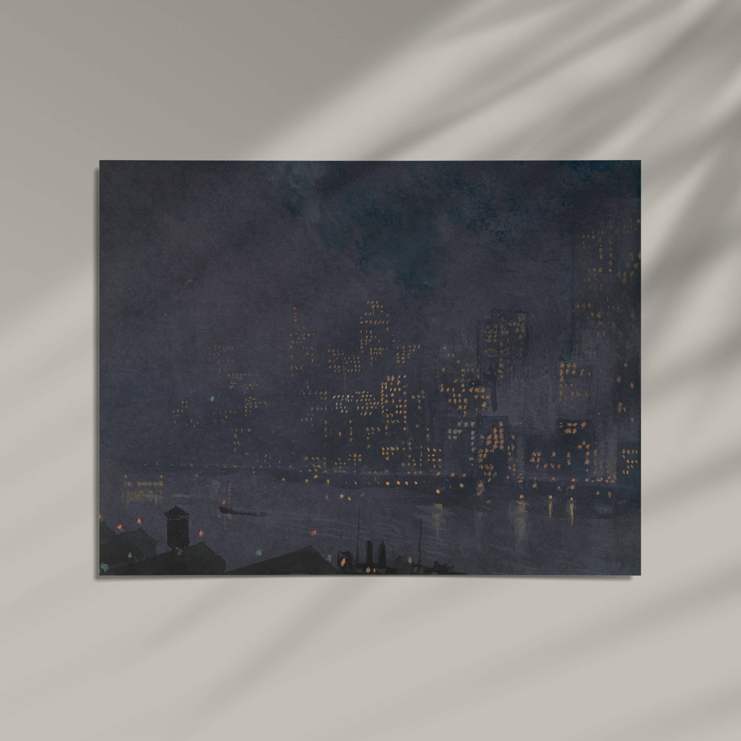 Sugar & Canvas - Vendita all'ingrosso Stampa artistica - Stampa artistica vintage City Skyscaper Night Skyline VP1665