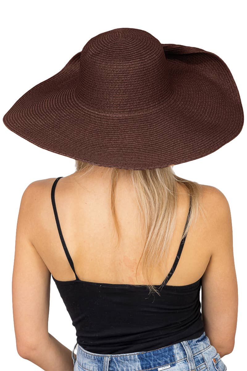 Cap Zone - Wholesale Straw Hat - Women's - Wire Brim Straw Beach Sun Hat6