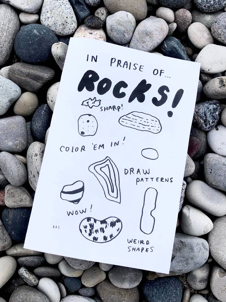 In Praise of Rocks Zine for wholesale by RADillustrates