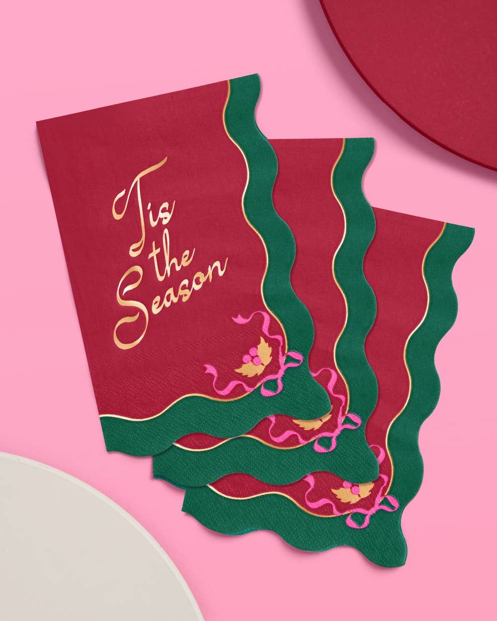 xo, Fetti - Wholesale Disposable Napkin - Tis the Season Napkins - 50 rectangle napkins - Christmas2