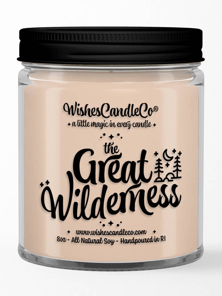The Great Wilderness Kerze mit versteckter Stecknadel im Inneren, 230 ml für den Großhandel von Wishes Candle Co
