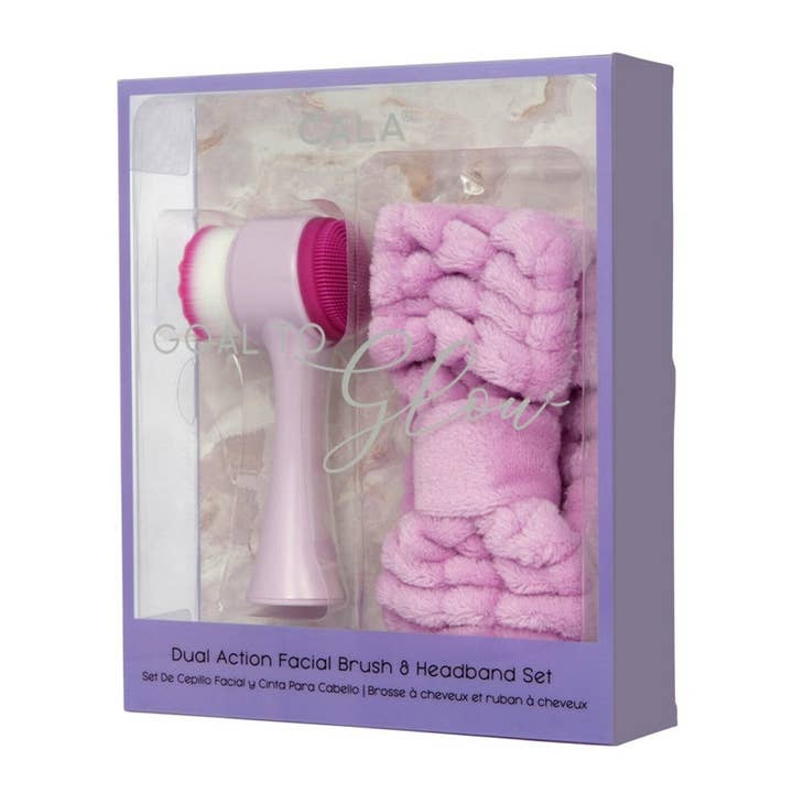PINEAPPLE Beauty - Wholesale Facial Care Set/Kit - CALA 69236 Goal to Glow Dual Action Set Purple - 6pc