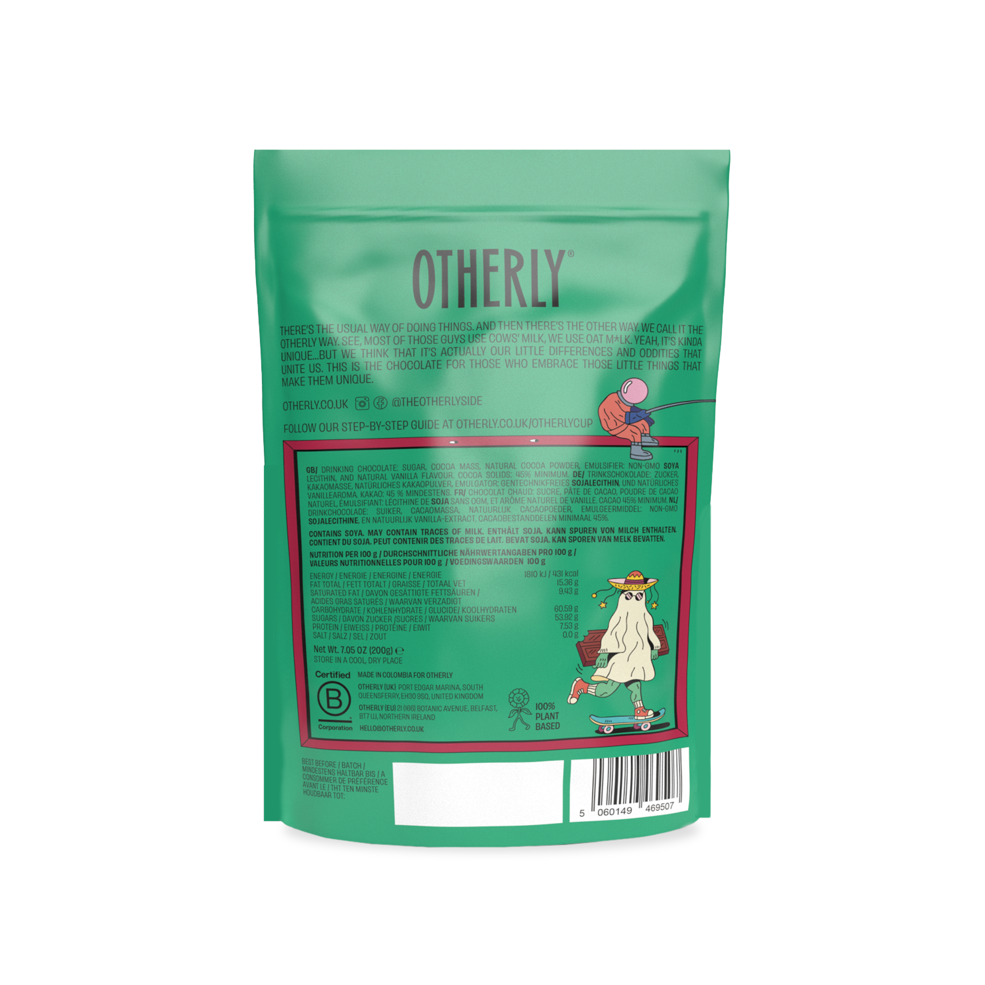 OTHERLY: OATM*LK CHOCOLATE [No duties when shipping to US!] – wholesale Hot cocoa mix/kit – Original Plain Drinking Chocolate // Vegan // 200G3