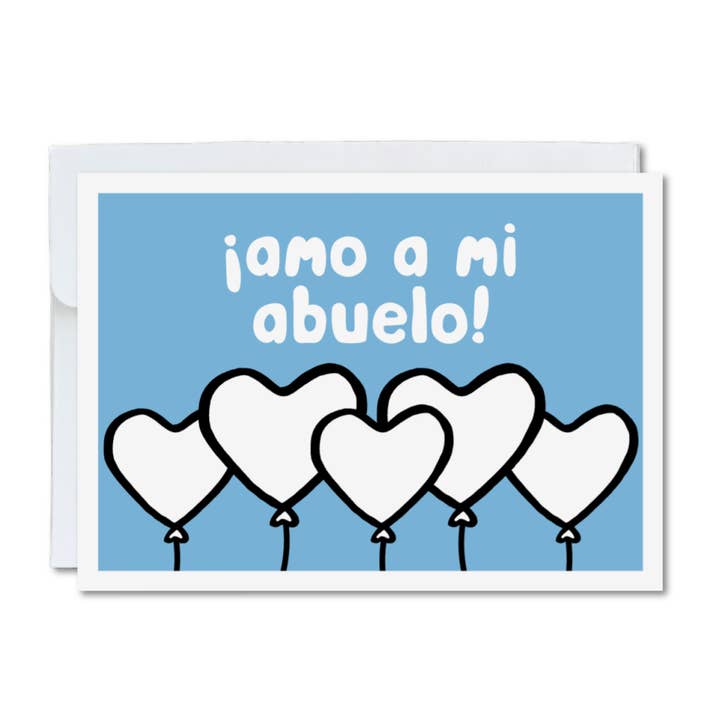 Cartão espanhol a cores para abuelo com cartão postal embutido por atacado de Calamari Inc.