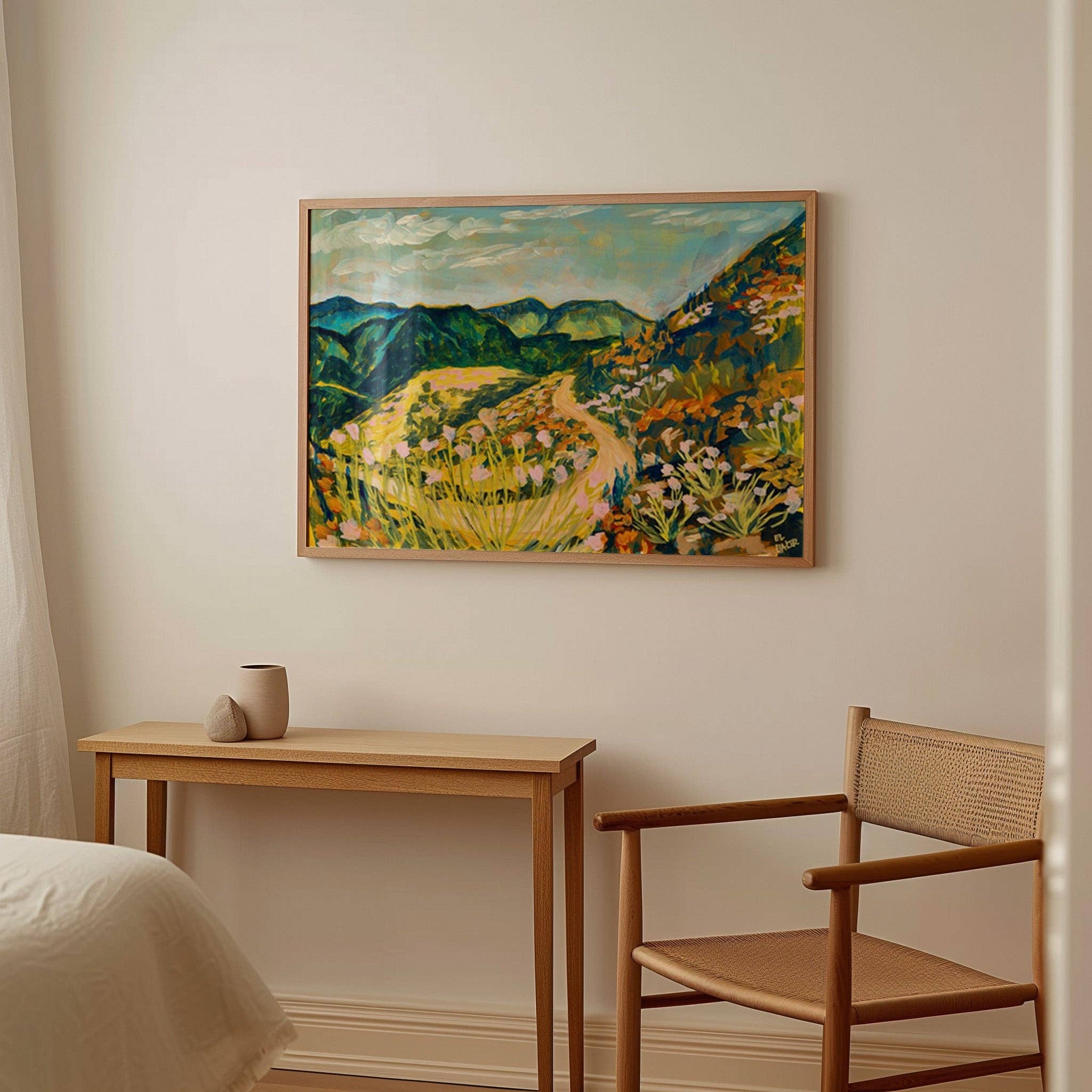 El Baker Art - Wholesale Art Print - California Wildflower Print – San Gabriel Mountains Botanical Wall Art Canvas1