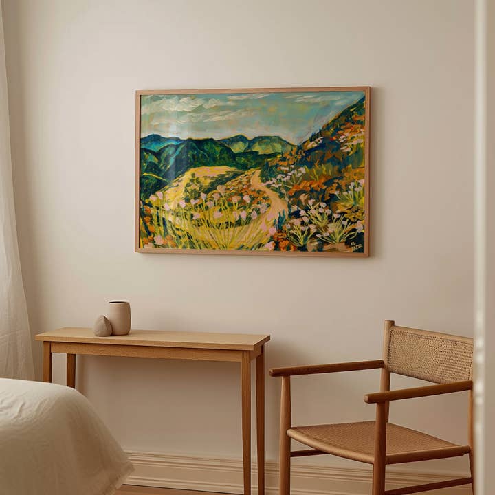 El Baker Art - Wholesale Art Print - California Wildflower Print – San Gabriel Mountains Botanical Wall Art Canvas1