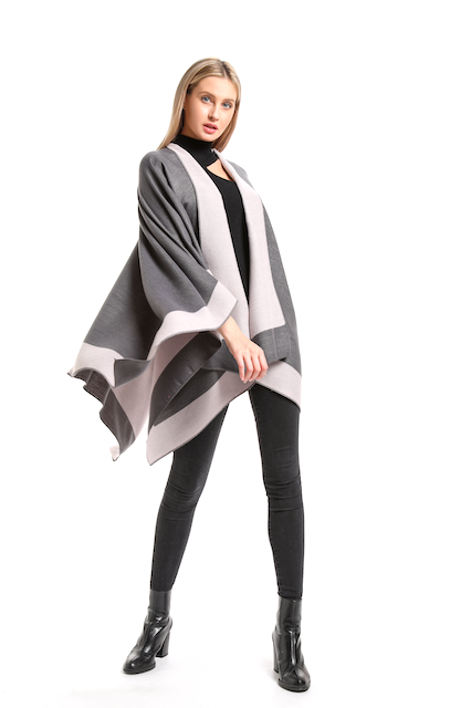 Pretty Persuasions - Wholesale Cape - Women's - CP21016 Hollyn Reversible Cape Wrap0